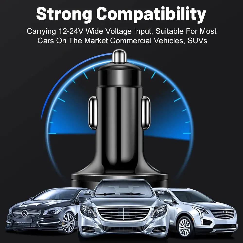 1pc240w 12V-24V portable USB car charger ultra fast charging adapter C-611