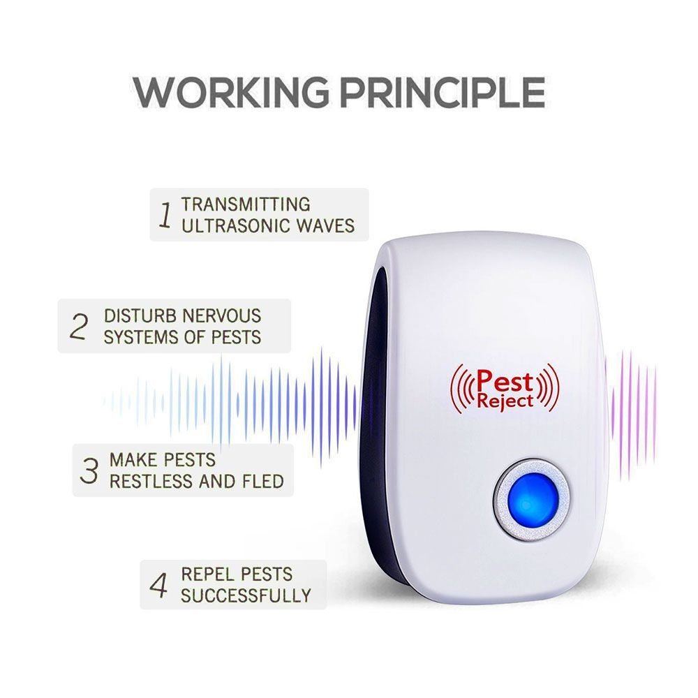 Ultrasonic Electronic Pest Repeller Mosquito Mouse Rat Multi-function Rodent Insect Repellent Mini Insect Killer RodeE-482