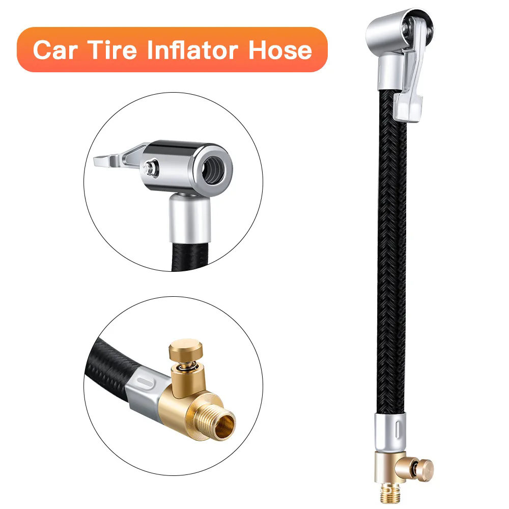 1pc60cm car tire inflation hose inflation pump extension tube adapter twisted tire air connection bicycle motorcycle