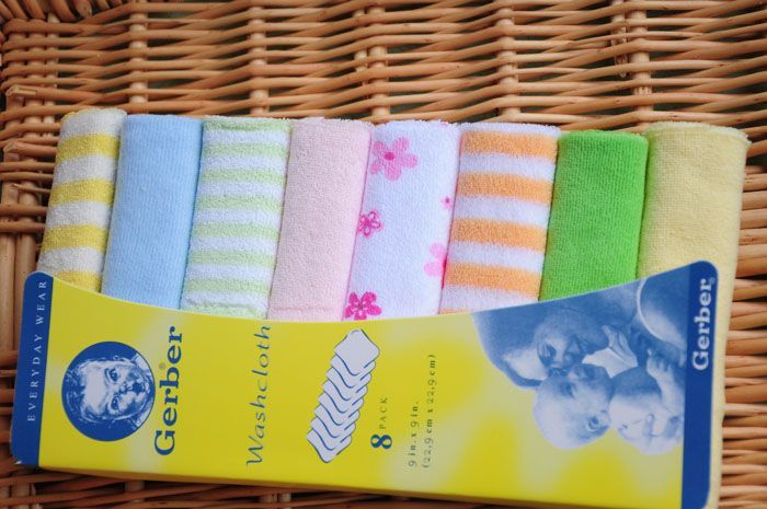 8 Pieces of Baby Bath Towel Soft Face Natural Cotton Feeding Absorbent Small Handkerchief Bib Saliva Towel Baby Shower Gift M--61