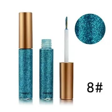 10 Colors White Gold Glitter Eyeshadow For Easy to Wear Waterproof Liquid Sequin Eyeliner pen Beauty Eye Liner Makeup tool B2-185
