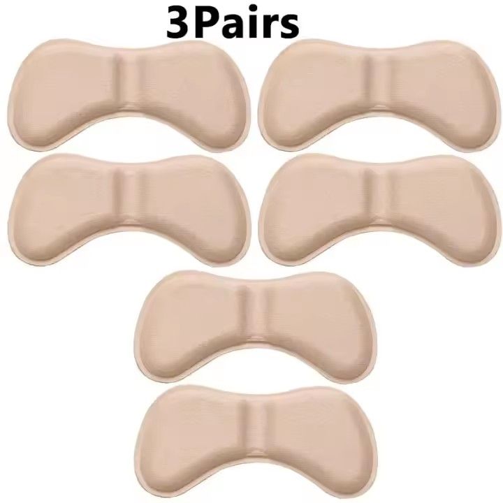 3 Pairs Sponge Heel Pads Adhesive Patch for Pain Relief High Heels Shoes Sticker Foot Care Liner Grips Insole Cushion Insert Pad C-166