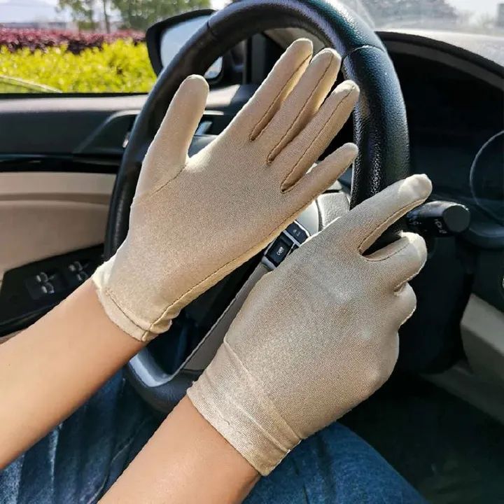 Fashion Summer Gloves Women Men Sexy Mittens Sun Protection White Black Etiquette Thin Short Stretch Dressy Dance Gloves &E-915
