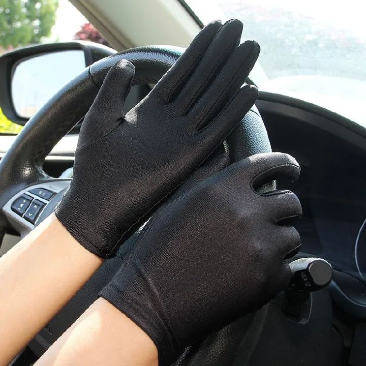 Fashion Summer Gloves Women Men Sexy Mittens Sun Protection White Black Etiquette Thin Short Stretch Dressy Dance Gloves &E-915