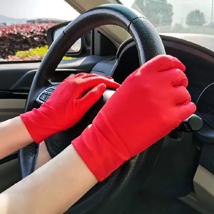 Fashion Summer Gloves Women Men Sexy Mittens Sun Protection White Black Etiquette Thin Short Stretch Dressy Dance Gloves &E-915