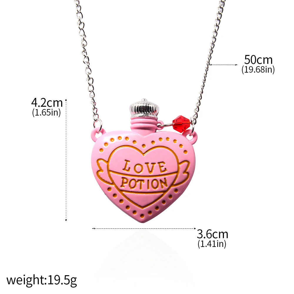 1pcLove and Poison Necklace Love Bottle Metal Pendant Cross-border Fashion Couple Valentine's Day Gift