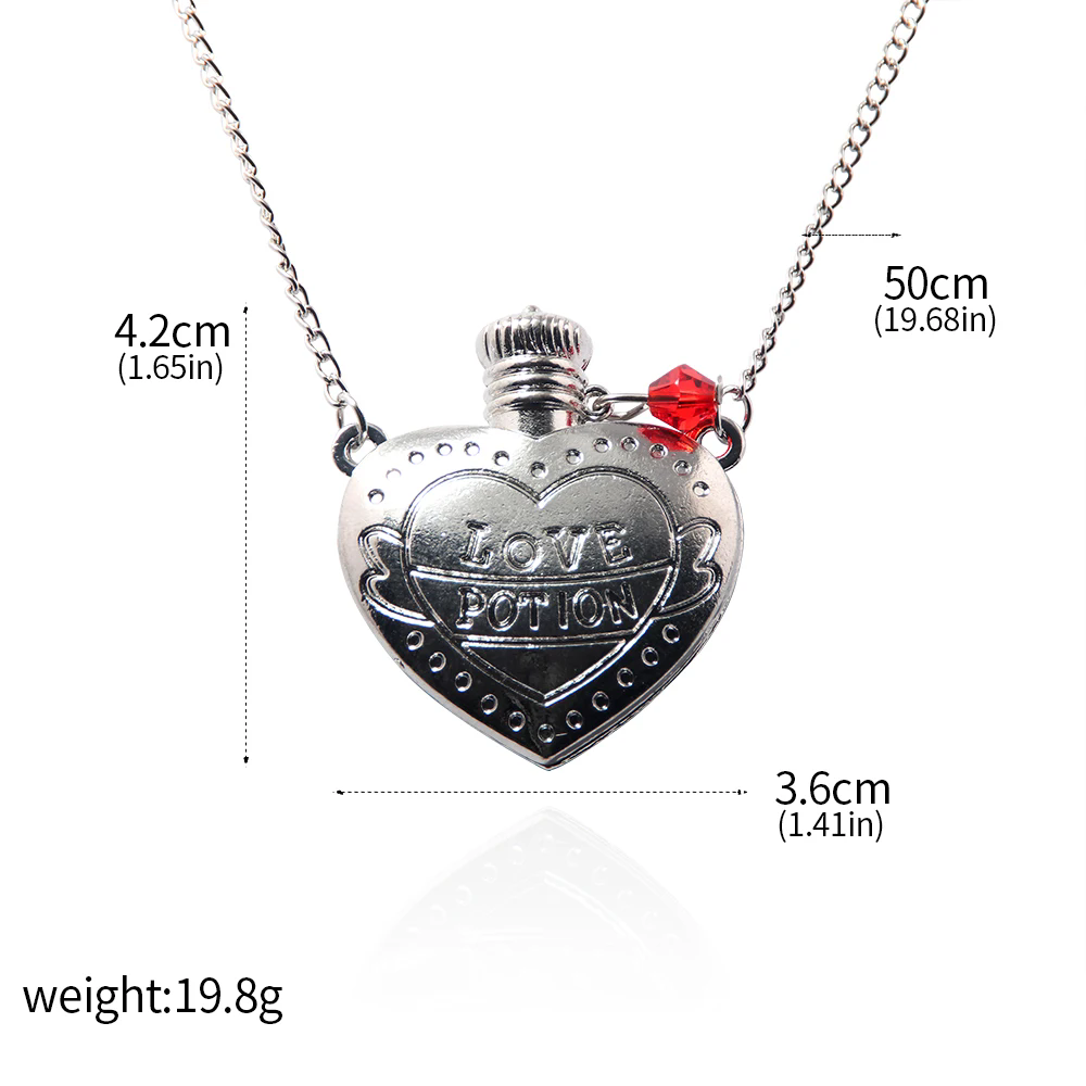 1pcLove and Poison Necklace Love Bottle Metal Pendant Cross-border Fashion Couple Valentine's Day Gift