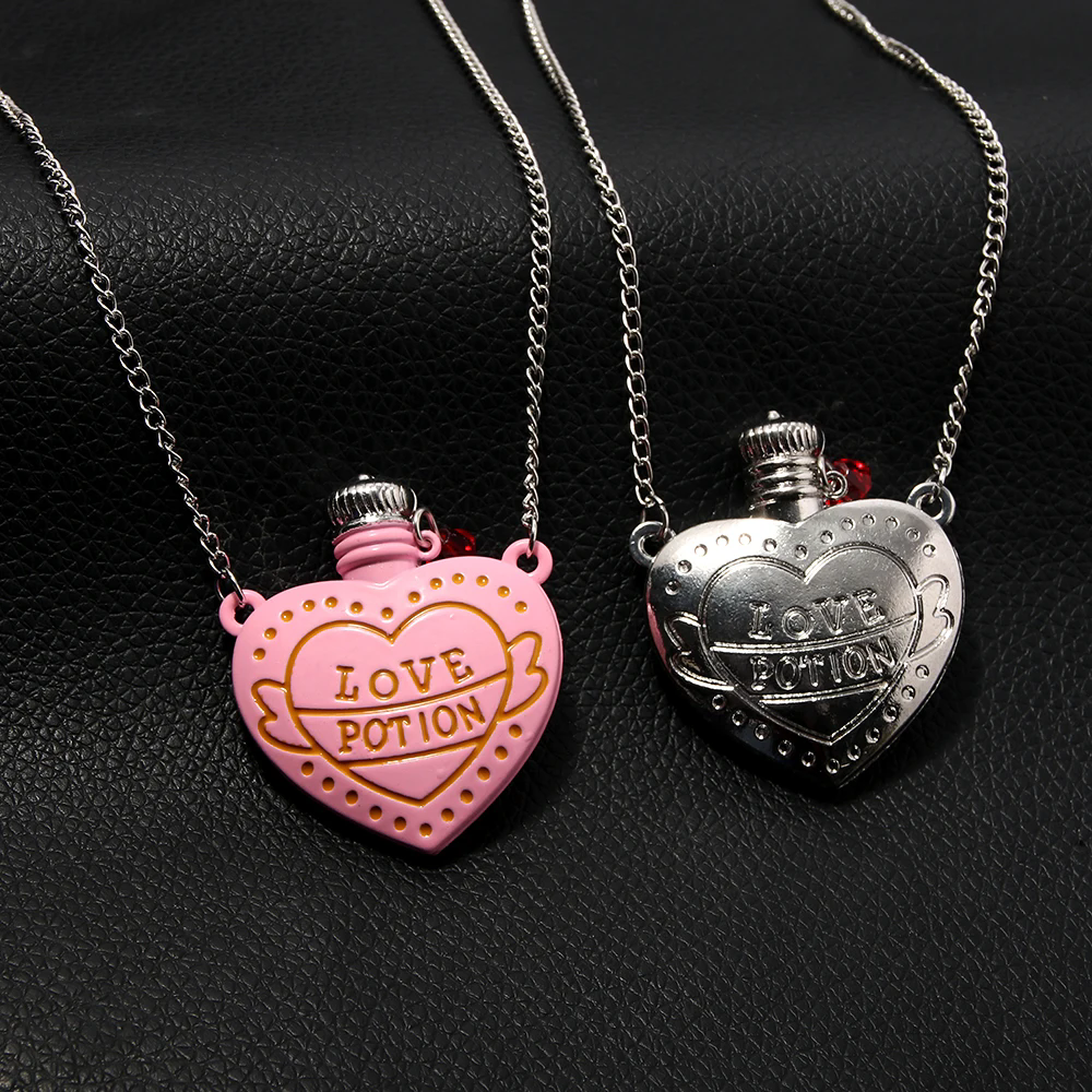 1pcLove and Poison Necklace Love Bottle Metal Pendant Cross-border Fashion Couple Valentine's Day Gift