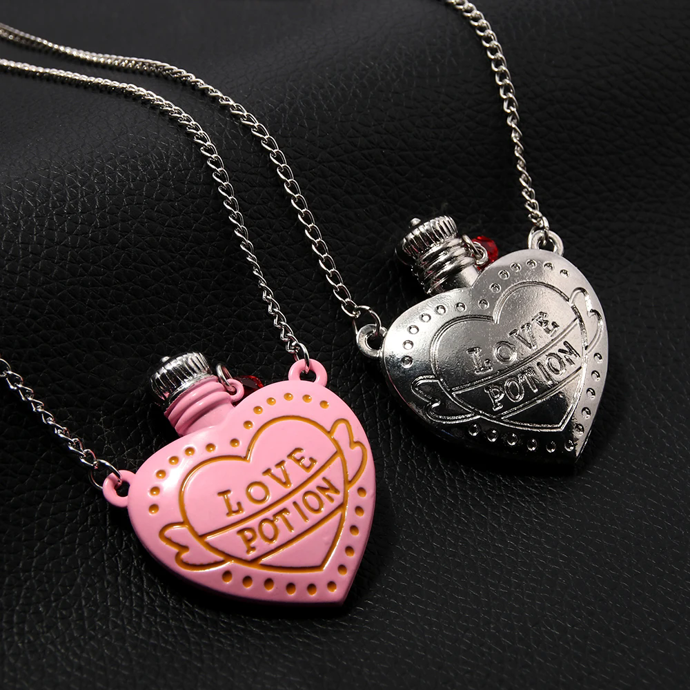 1pcLove and Poison Necklace Love Bottle Metal Pendant Cross-border Fashion Couple Valentine's Day Gift