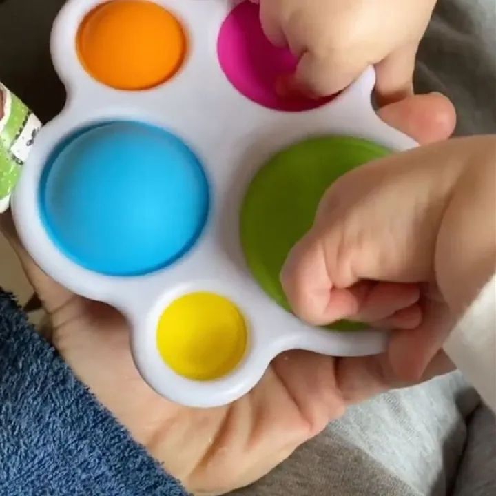 Simple Finger Exercise Montessori Board Toys Colorful Push Pops Montessori Fidget Decompression Toys for Baby Adult F3-53-1
