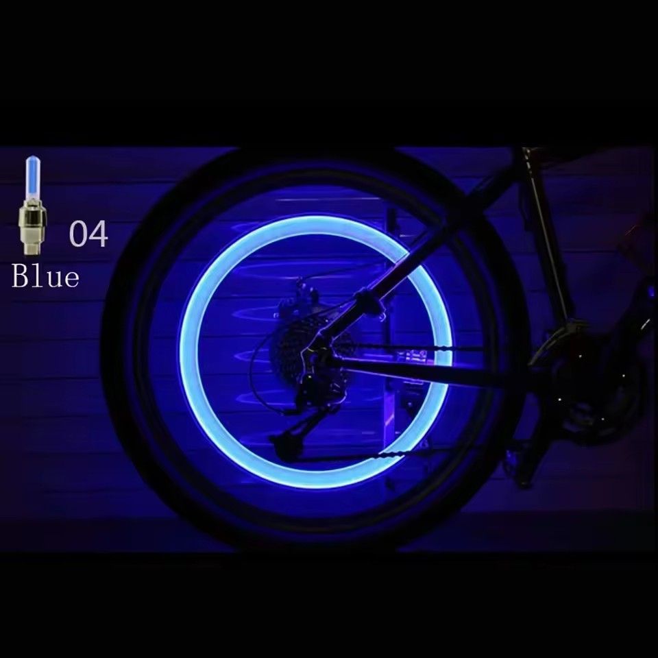 2Pcs Car Lights Neon Lights Air Cover Tire Rim Valve Wheel Stem LED Lamp Flash Color Tyre Wheel Valve Cap Light Car Tire Valve E-589
