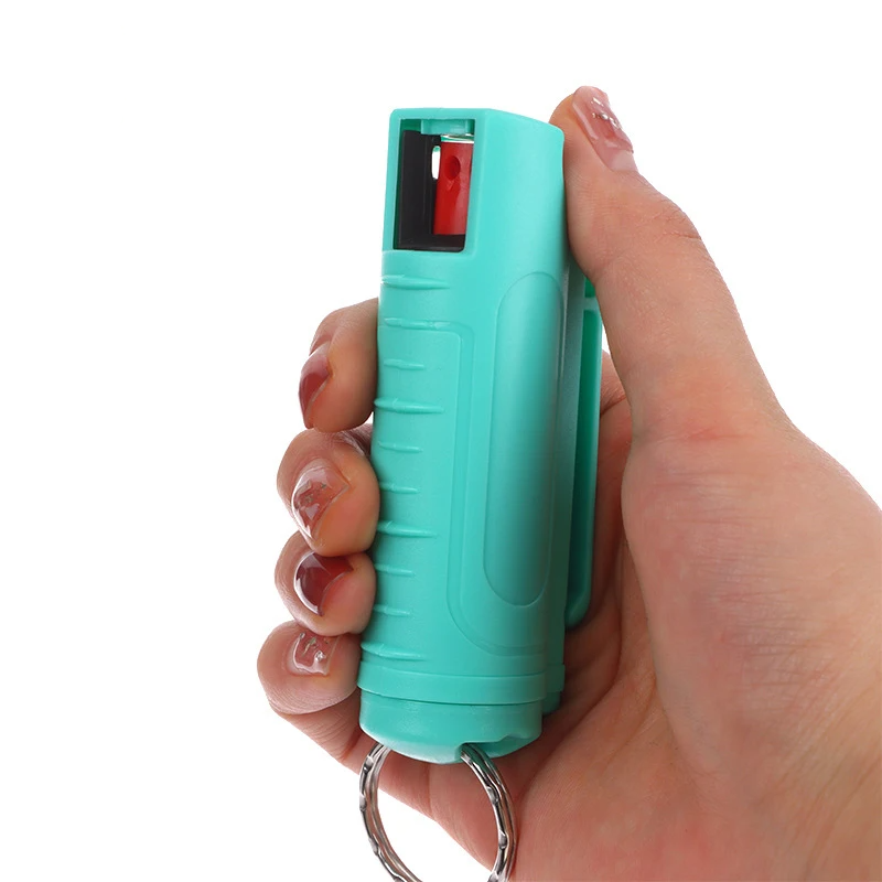 20ml Women Self Defense Pepper Spray Plastic Case Emergency Box Spray Shell with Key Ring Keychain Portable Defend Tool C-489