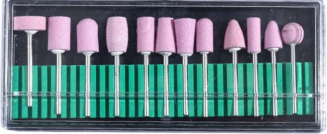 12pcs Cutters For Manicure Machine Quartz Scrub Stone Diamond Wool Nail Drill Bit Rotary Burr Grinding Mill Pedicure Kit