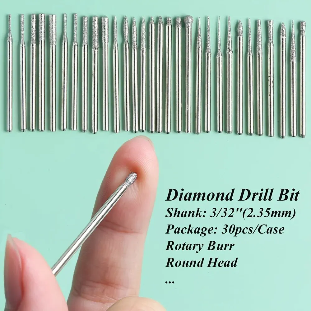 12pcs Cutters For Manicure Machine Quartz Scrub Stone Diamond Wool Nail Drill Bit Rotary Burr Grinding Mill Pedicure Kit