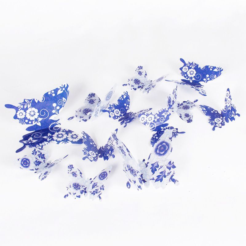12pcs 3D Wall Stickers Creative Butterfly Removable 3D Stereo Butterfly Wall Sticker Print Butterfly C-23-1