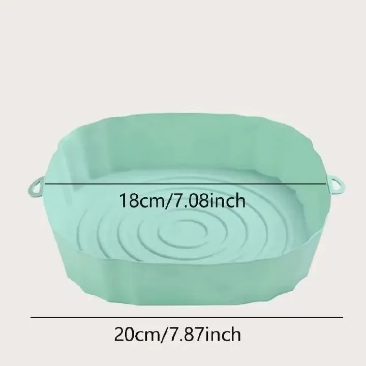 1PC-Air Fryer Pan Silicone Basket Airfryer Oven Baking Silicone Tray Reusable Airfryer Pot Pan Liner Mold Pizza Fried Chickenc  C-254