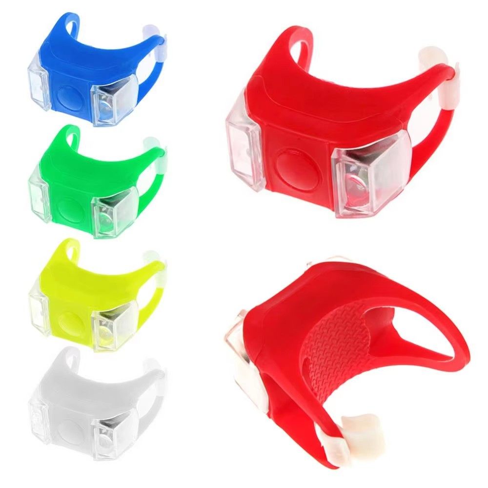 1pc Safe Silicone Bicycle Bike Cycling Head Tail Rear Warning Safety LED Lamp Light Bulb