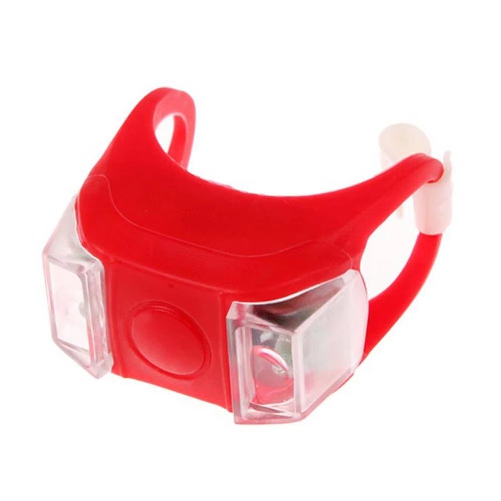 1pc Safe Silicone Bicycle Bike Cycling Head Tail Rear Warning Safety LED Lamp Light Bulb