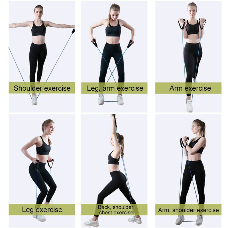 120cm Elastic Resistance Bands Yoga Pull Rope Fitness Workout Sports Bands Yoga Rubber Tensile Pull Rope Expander Gum elastica J-148