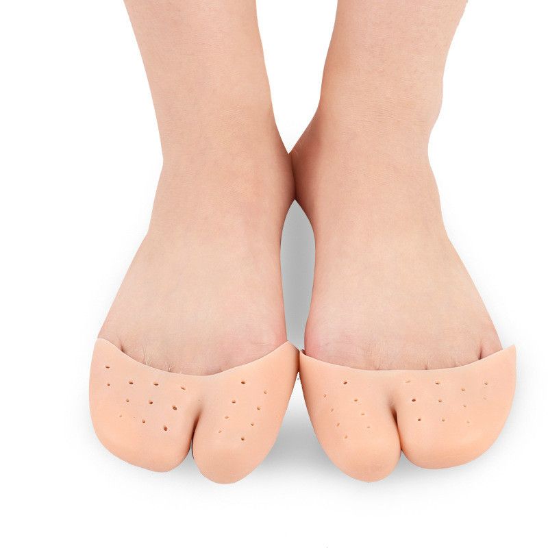 1 Pair Silicone Toe Sleeve Foot Protection Ballet High Heels Hallux Valgus Gel Protective Protector Care Tool Massge Toe Pad & E-998