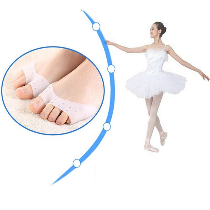 1 Pair Silicone Toe Sleeve Foot Protection Ballet High Heels Hallux Valgus Gel Protective Protector Care Tool Massge Toe Pad & E-998