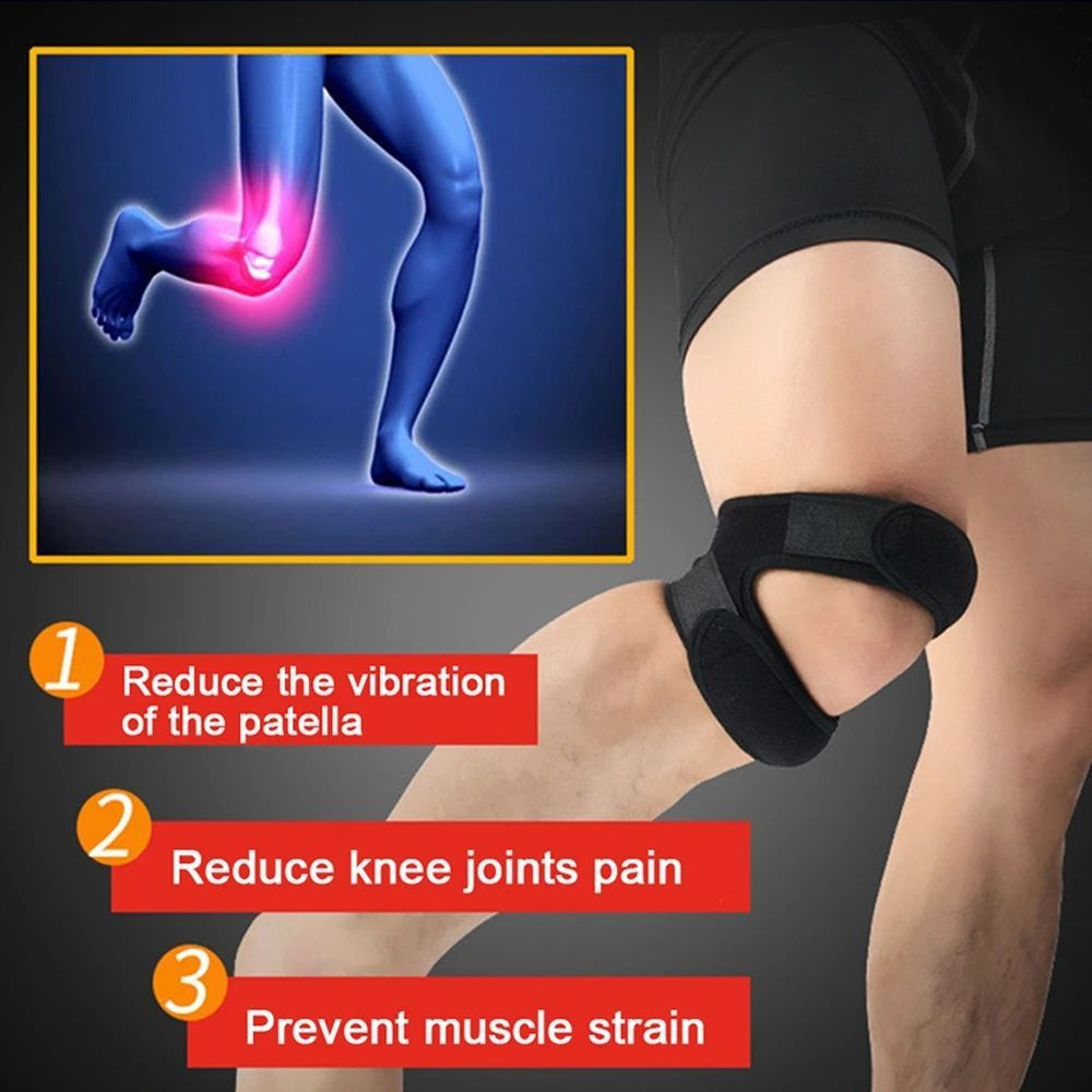1pc Sports Knee Support Patella Belt Elastic Bandage Tape Sport Strap Knee Pads Protector Band soccer basketball Sports Knee Brace C-203