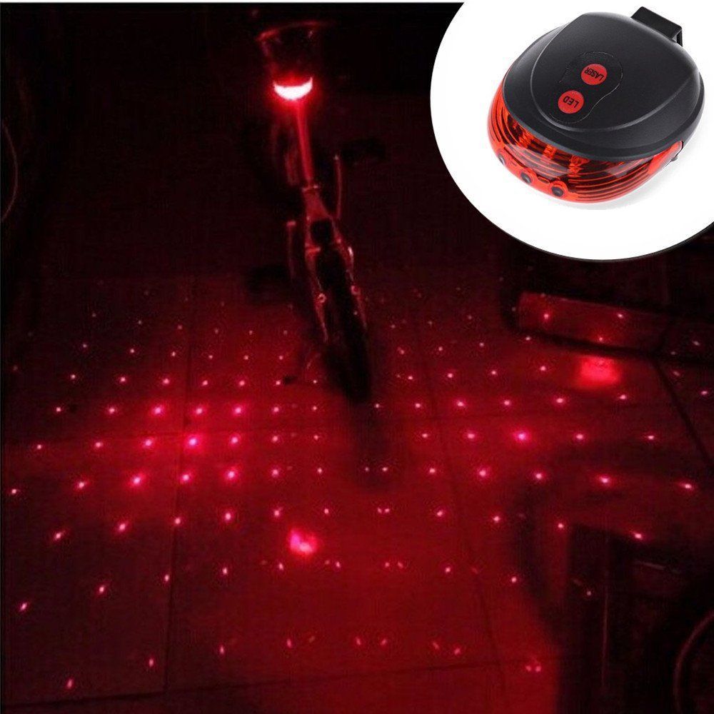 Waterproof Bicycle Cycling Lights Taillights LED Laser Safety Warning Bicycle Lights Bicycle Tail Bicycle Accessories Light E-1151
