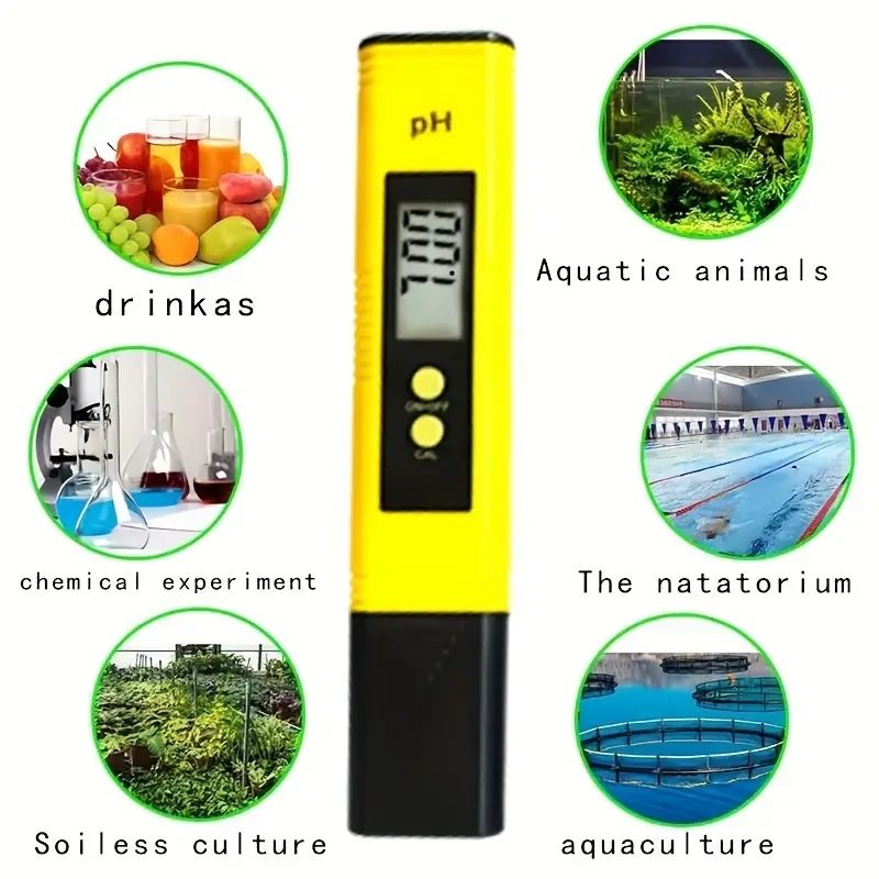 Shawty 1pc 0-14 PH Test Pen, Water Quality Tester, Portable High Precision PH Acidity Meter, Pocket Portable PH Meter Tester Wit C-393