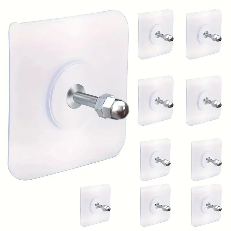 10pc Screw Nail No Punching Strong Viscose Hook Sticker Wall Photo Frame Hanger Nail-free Sticky Hook Wall Hanging Nail
C-336