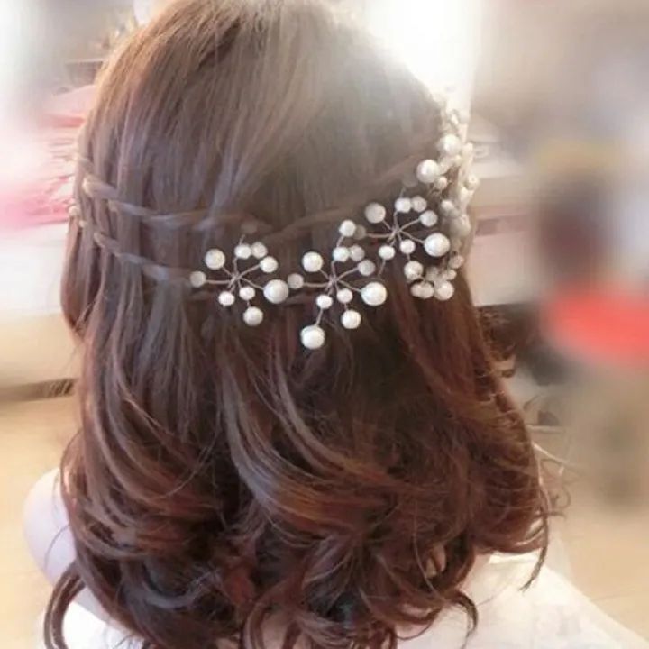 5pcs Women Girls Fashion Hairpins Simulate Pearl Wedding Bridal Hair Pins Styling Tools Decoration Headwear Hair Clip Braiding A-73