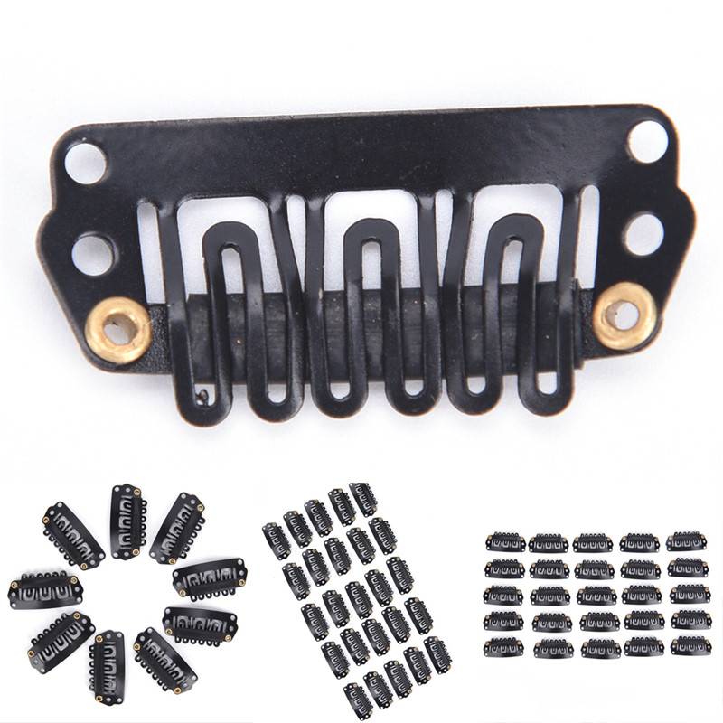 40Pcs/Set Shape Wig Clips For Hair Extension Cap Wig Fix Toupee Hairpiece Clips Hair Snap Clips Accessory Tools A-191
