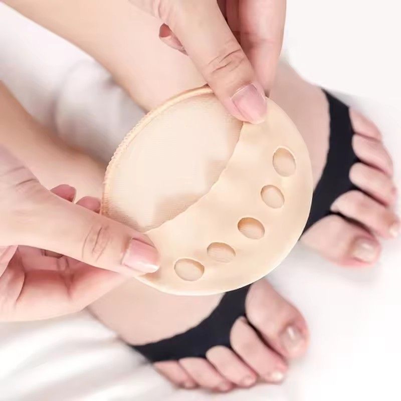 2Pcs Five Toes Forefoot Pads Women High Heels Half Insoles Calluses Corns Foot Pain Care Absorbs Shock Socks Toe Pad Inserts E-1018