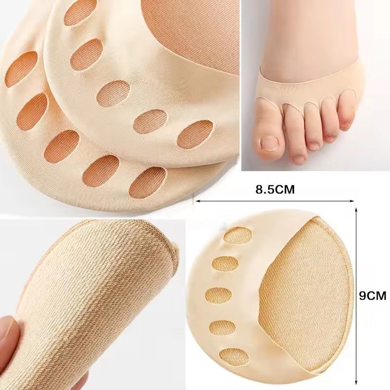 2Pcs Five Toes Forefoot Pads Women High Heels Half Insoles Calluses Corns Foot Pain Care Absorbs Shock Socks Toe Pad Inserts E-1018