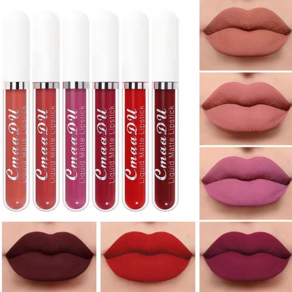 18 Color Waterproof Liquid Matte Lipstick Long Lasting Sexy Red Moisturizing Lip Gloss Velvet Non-Stick Lip Tint Makeup Cosmetic B2-688