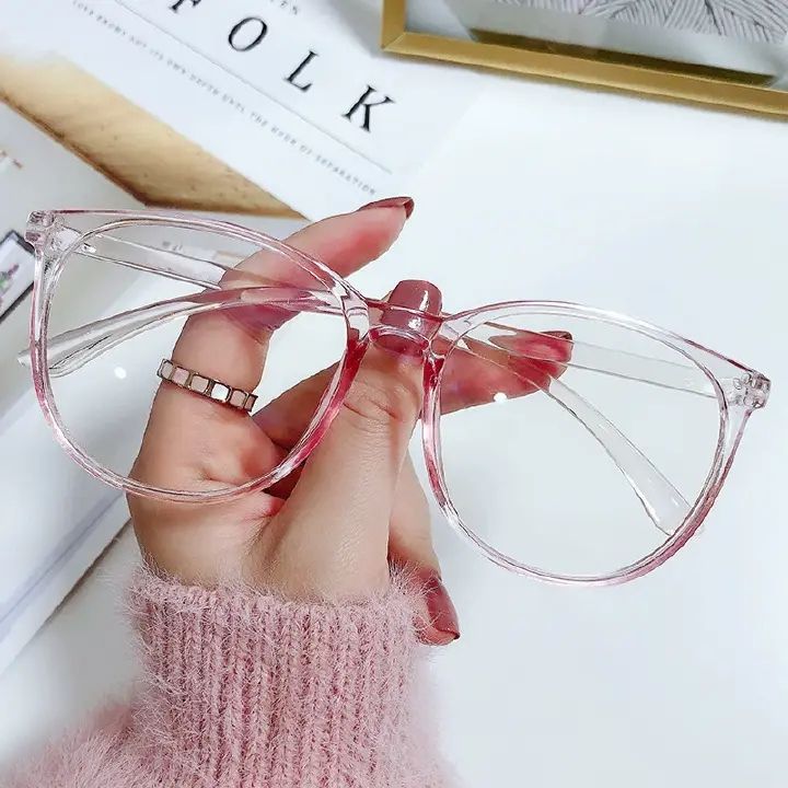Transparent Computer Glasses Frame Women Men Anti Blue Light Round Eyewear Blocking Glasses Optical Spectacle Eyeglass FZ-305