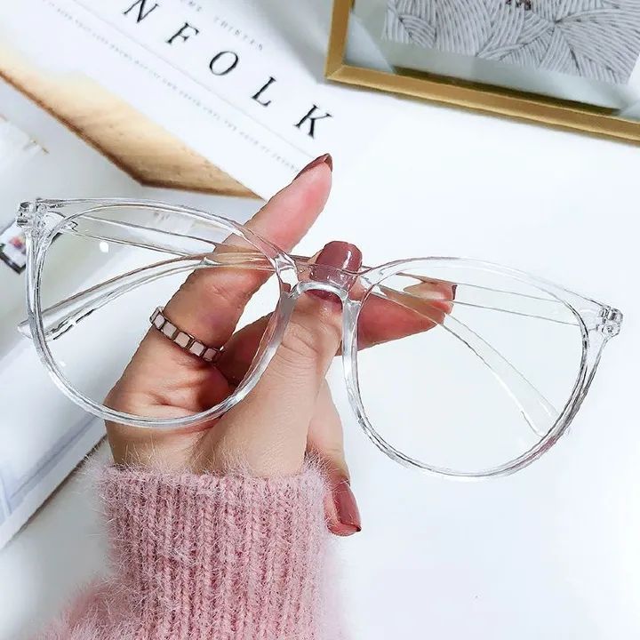 Transparent Computer Glasses Frame Women Men Anti Blue Light Round Eyewear Blocking Glasses Optical Spectacle Eyeglass FZ-305
