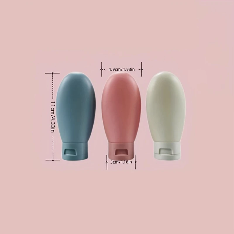 3pcs/set Nordic Syle Travel Refillable Bottle Kit Portable Essence Shampoo Shower Gel Bottles Container Can carry on the Plane