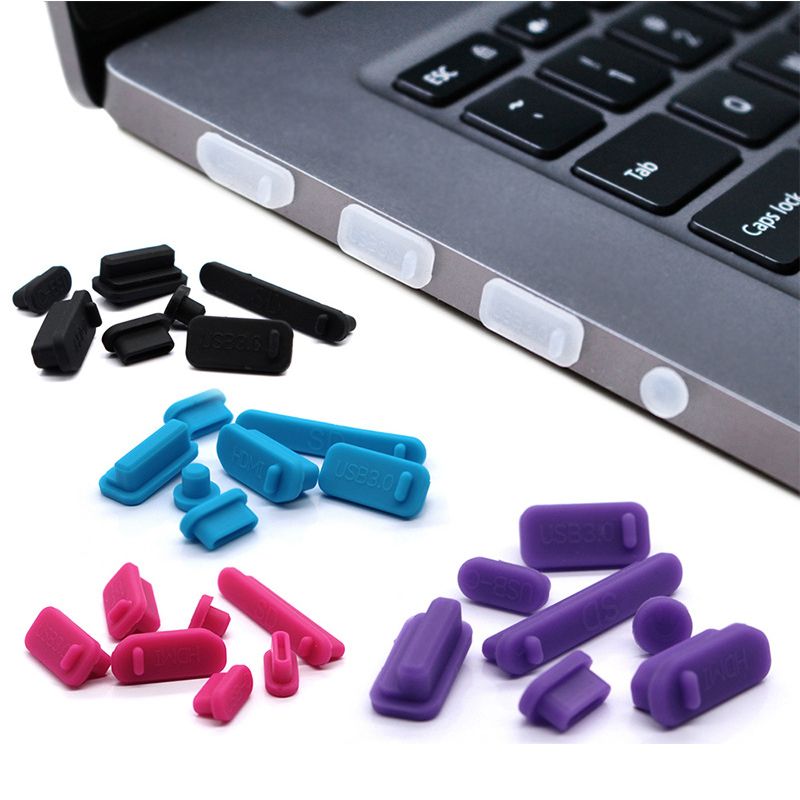 13pcs Colorful Silicone Anti Dust Plug Cover Stopper Laptop dust plug laptop dustproof usb dust plug Computer Accessories A-1273