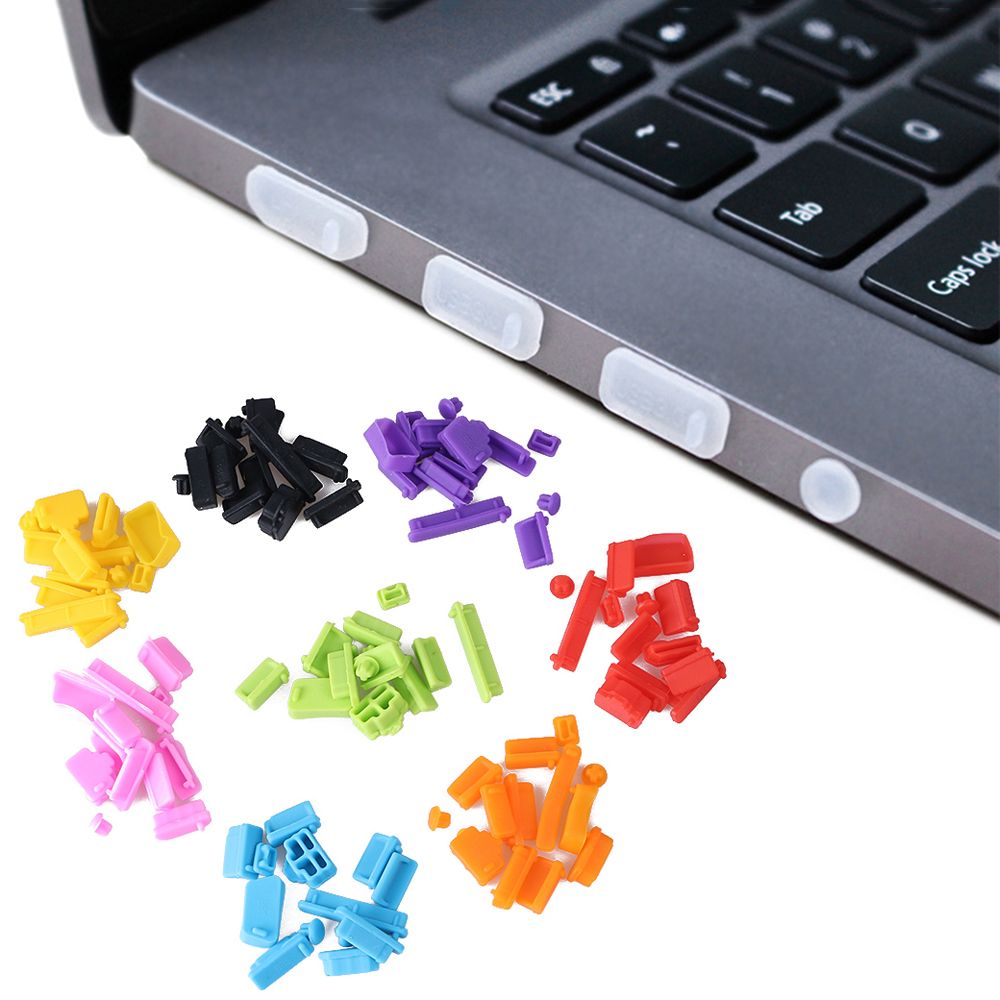 13pcs Colorful Silicone Anti Dust Plug Cover Stopper Laptop dust plug laptop dustproof usb dust plug Computer Accessories A-1273