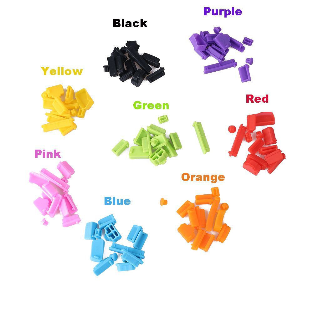 13pcs Colorful Silicone Anti Dust Plug Cover Stopper Laptop dust plug laptop dustproof usb dust plug Computer Accessories A-1273