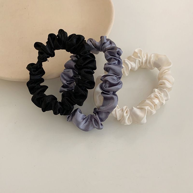 6Pcs/Set Woman Fashion Simple Scrunchies Satin Hair Ties Girls Ponytail Holders Rubber Band Elastic Hairband Hair Accessories & A-1241