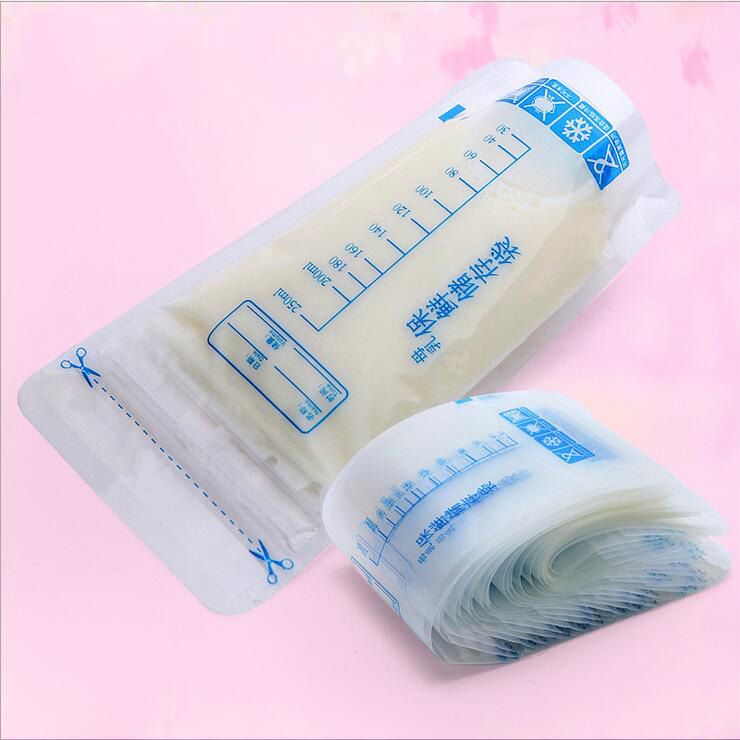 Baby Liquid Food Storage bags Breast milk storage bag 250ml 30 pieces / bag One-time use breast milk freezer bagsM--65