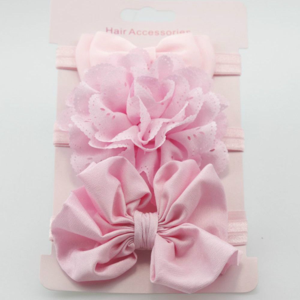 3Pcs Baby Girl Elastic Flower Headband Rubber