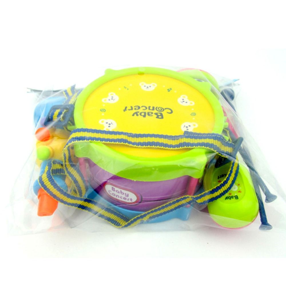 5pcs/set Baby Drum Set Baby Kids Roll Drum Musical Instruments Band Kit Educational Toy Gift Set for Children Musical Toys