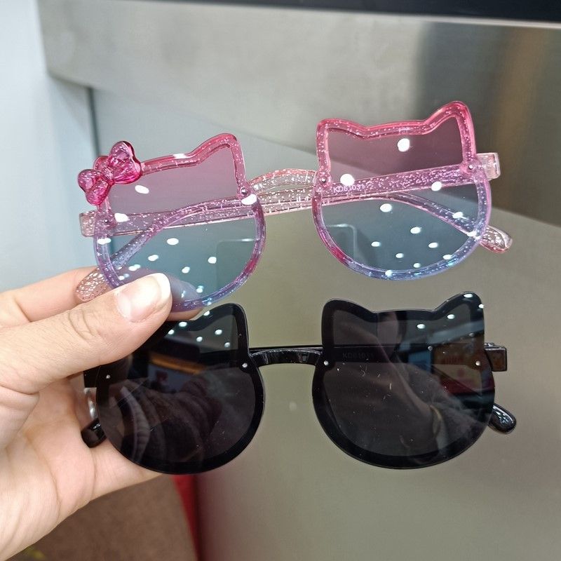 Kids Summer Cute Kitten Sunglasses Arched Acrylic Outdoor Sunscreen Baby Sunglasses Girls Classic Kids Boys Glasses FZ-449