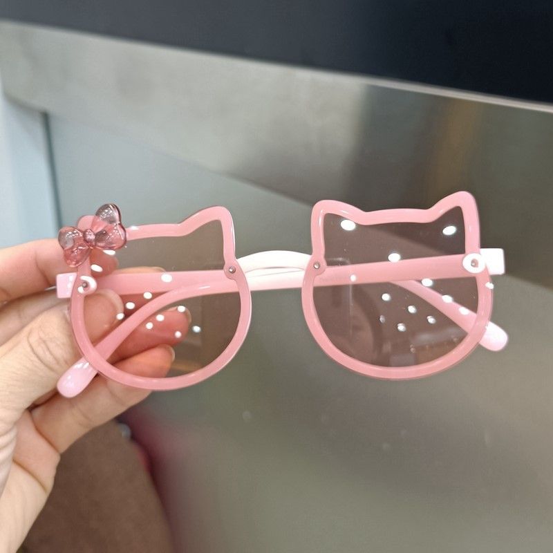 Kids Summer Cute Kitten Sunglasses Arched Acrylic Outdoor Sunscreen Baby Sunglasses Girls Classic Kids Boys Glasses FZ-449