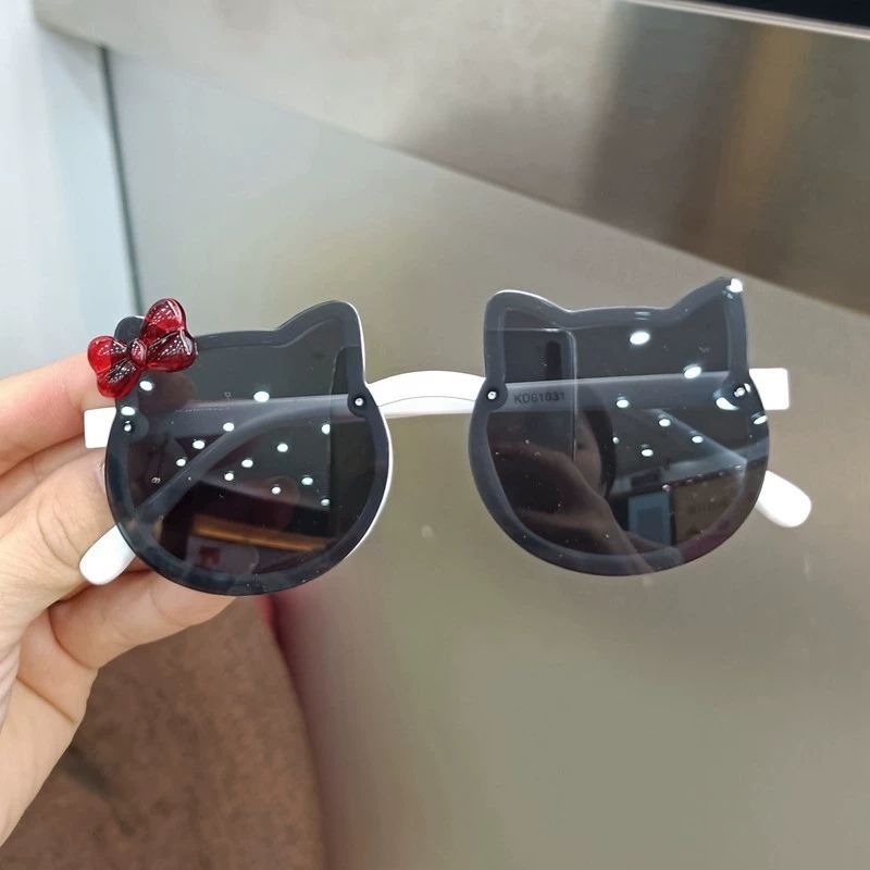 Kids Summer Cute Kitten Sunglasses Arched Acrylic Outdoor Sunscreen Baby Sunglasses Girls Classic Kids Boys Glasses FZ-449