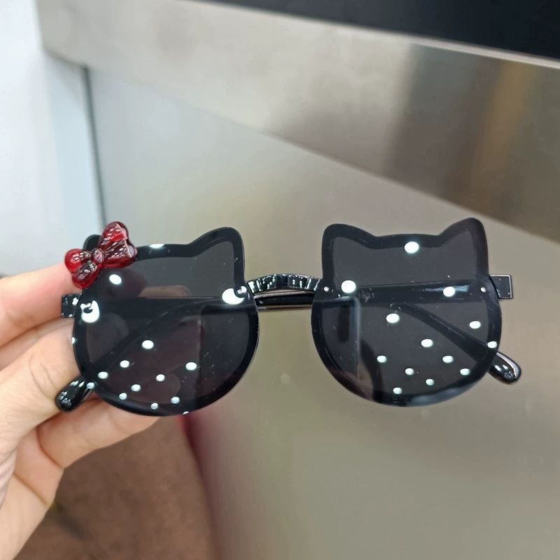 Kids Summer Cute Kitten Sunglasses Arched Acrylic Outdoor Sunscreen Baby Sunglasses Girls Classic Kids Boys Glasses FZ-449