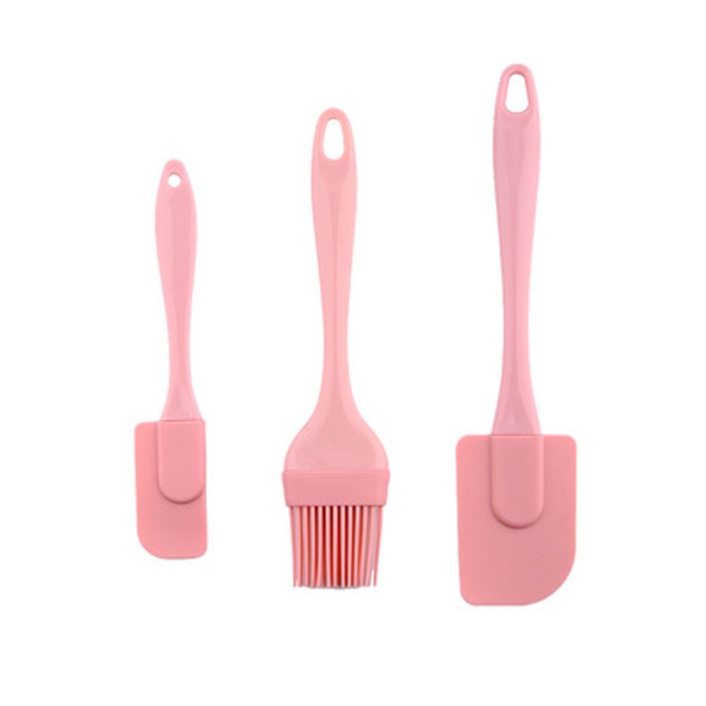 3 Piece Silicone Pastry Spatula Set Non-Stick Oil Brush Scraper Heat-Resistant Kitchen Utensil Cooking Tool Set Cuisine E-671