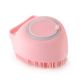 Bathroom Dog Bath Brush Massage Gloves Soft Safety Silicone Comb with Shampoo Box Pet Accessories for Cats Shower Tool &E-914